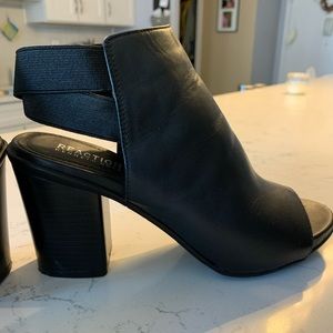 Reaction Kenneth Cole leather upper wedge bootie